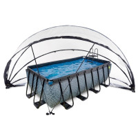 Басейн EXIT із наземним куполом 400×200×122 см, «Камінь»